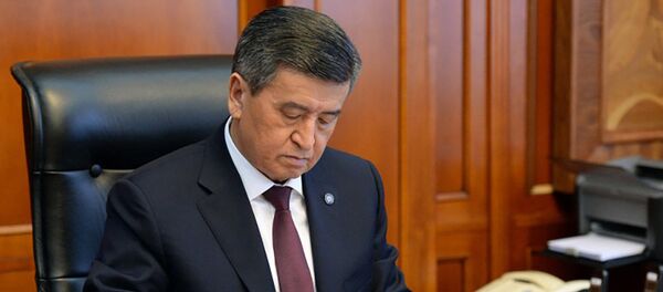Президент Кыргызской Республики Сооронбай Жээнбеков Президент Кыргызской Республики Сооронбай Жээнбеков - Sputnik Тоҷикистон