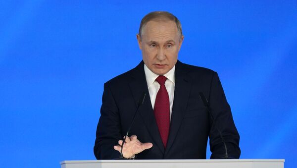 Ежегодное послание президента РФ В. Путина Федеральному Ссбранию - Sputnik Таджикистан