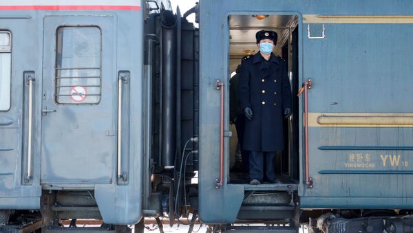 Проводник в вагоне поезда Пекин-Москва на железнодорожном вокзале Иркутск-Пассажирский, архивное фото - Sputnik Таджикистан