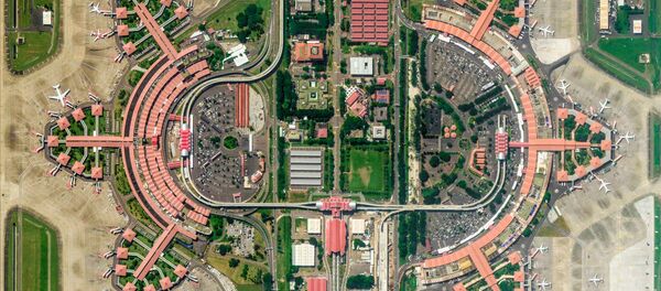 Изображение из космоса международного аэропорта Сукарно-Хатта в городе Тангеранг в провинции Бантен, Индонезия - Sputnik Таджикистан