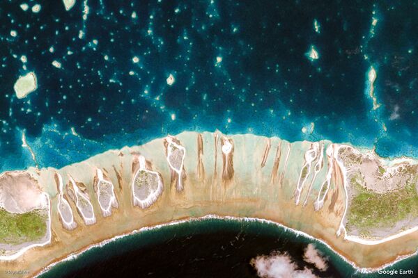 Изображение из космоса местности в районе островов Туамоту и Гамбье, Французская Полинезия - Sputnik Таджикистан