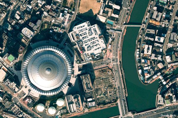 Изображение из космоса города Осака, Япония. - Sputnik Таджикистан