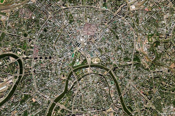 Изображение из космоса города Москвы, Россия - Sputnik Таджикистан