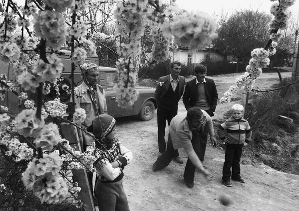 Этнические немцы в поселке совхоза Победа, Таджикская ССР, 1987 год - Sputnik Таджикистан
