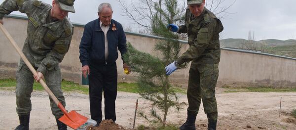 Акция Сад памяти в поселке Каратаг Акция Сад памяти в поселке Каратаг - Sputnik Таджикистан