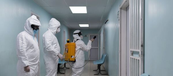 Дезинфекция больницы Дезинфекция больницы - Sputnik Таджикистан