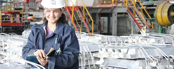 На алюминиевом заводе Талко - Sputnik Тоҷикистон