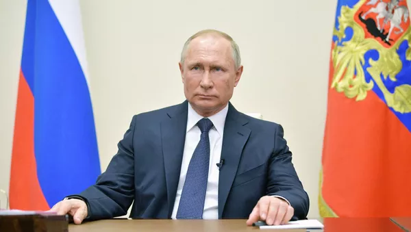 Президент РФ В. Путин выступил с обращением к гражданам - Sputnik Тоҷикистон