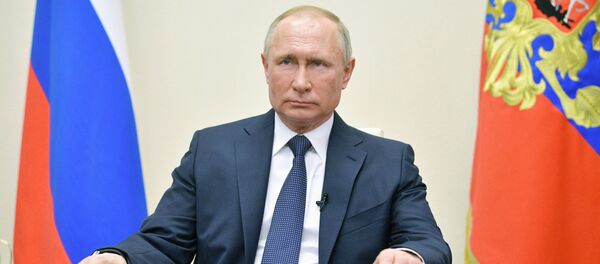 Президент РФ В. Путин выступил с обращением к гражданам - Sputnik Тоҷикистон
