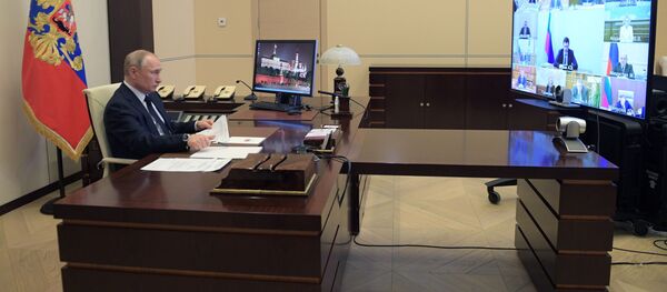 Президент РФ В. Путин провел совещание с членами правительства РФ - Sputnik Тоҷикистон