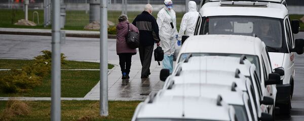 Карантинный центр в Коммунарке Карантинный центр в Коммунарке - Sputnik Тоҷикистон