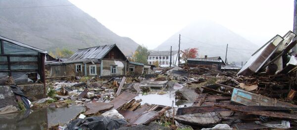 Последствия прорыва дамбы, архивное фото - Sputnik Таджикистан