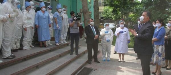 Боздиди Раҷаббой Аҳмадзода, раиси Суғд аз беморхона - Sputnik Тоҷикистон