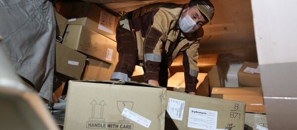 Доставка гуманитарного груза медикаментов из Индии в Таджикистан - Sputnik Тоҷикистон