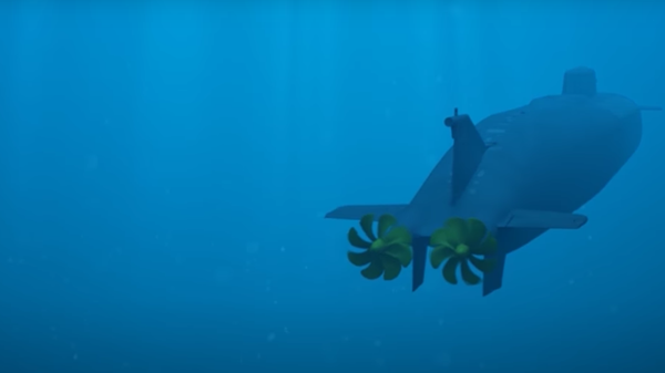Скриншот из видео проекта, беспилотный подводный аппарат Посейдон - Sputnik Таджикистан