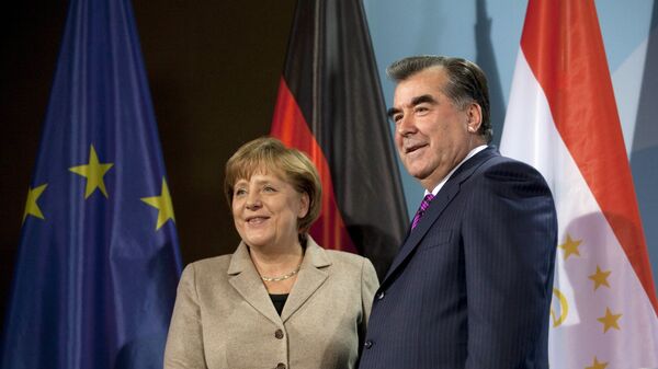 Канцлер Германии Ангела Меркель и президент Таджикистана Эмомали Рахмон - Sputnik Таджикистан