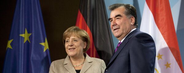 Канцлер Германии Ангела Меркель и президент Таджикистана Эмомали Рахмон - Sputnik Таджикистан
