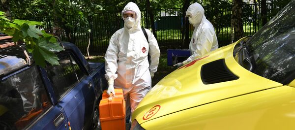 Работа бригады скорой помощи Работа бригады скорой помощи - Sputnik Тоҷикистон