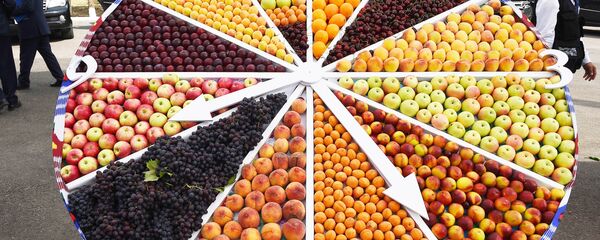 Фрукты, выложенные в форме часов Фрукты, выложенные в форме часов - Sputnik Тоҷикистон