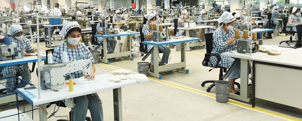 Ввод в эксплуатацию швейного предприятия ООО Согдийон в г. Худжанде - Sputnik Тоҷикистон